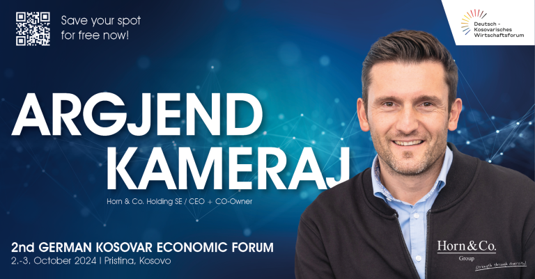 Horn & Co. at the 2nd German Kosovar Economic Forum 2024: Argjend Kameraj as a Speaker